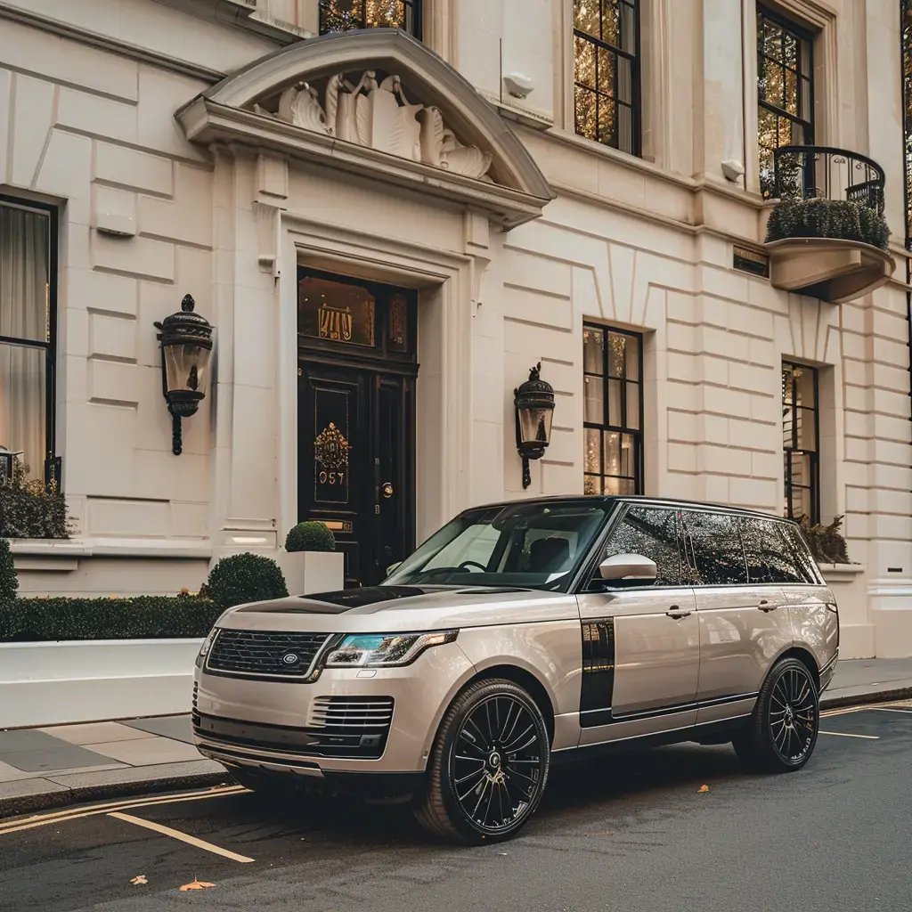 Range Rover SVAutobiography Dynamic (2017) in front of a white brick building